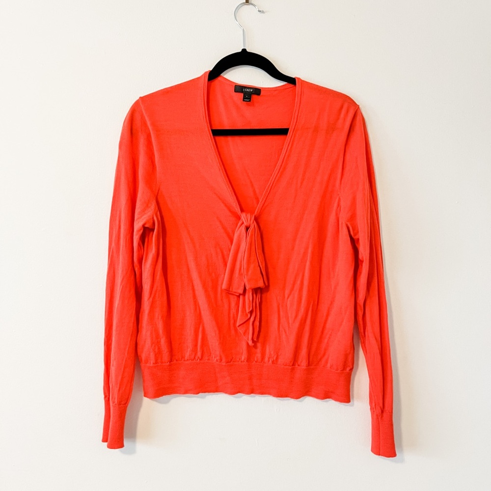 J crew bow front sweater